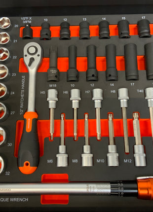 Daewoo tool trolley 267 pieces - professional quality