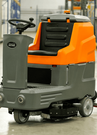 Lavapavimenti uomo a bordo Graefer SM80S-PRO con doppia spazzola