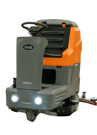 Lavapavimenti uomo a bordo Graefer SM80S-PRO con doppia spazzola