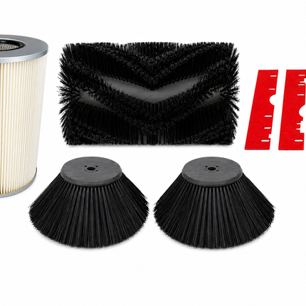 Set - Verschleißteile (Premium) für Graefer KM80-PRO/ Daewoo DAS80/ Kremer KRYSZ4 Aufsitz-Kehrmaschine