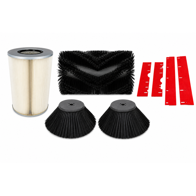 Set - Verschleißteile (Premium) für Graefer KM80-PRO/ Daewoo DAS80/ Kremer KRYSZ4 Aufsitz-Kehrmaschine