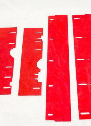 Gummilippen-Satz Kehrwalzengehäuse passend für die Kehrmaschine mit Kabine Graefer KM180-PRO