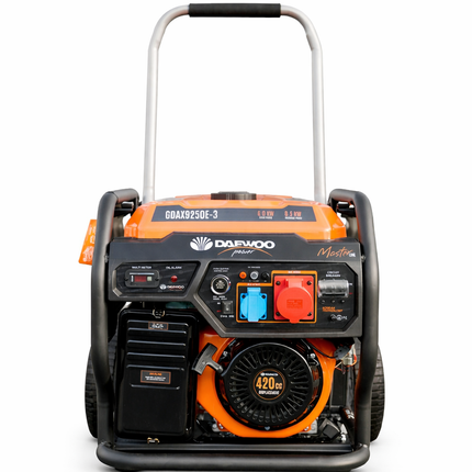 Daewoo GDAX9250E-3 Stromgenerator 6,5 kW – 230/400 V Benzinaggregat mit E-Start & AVR
