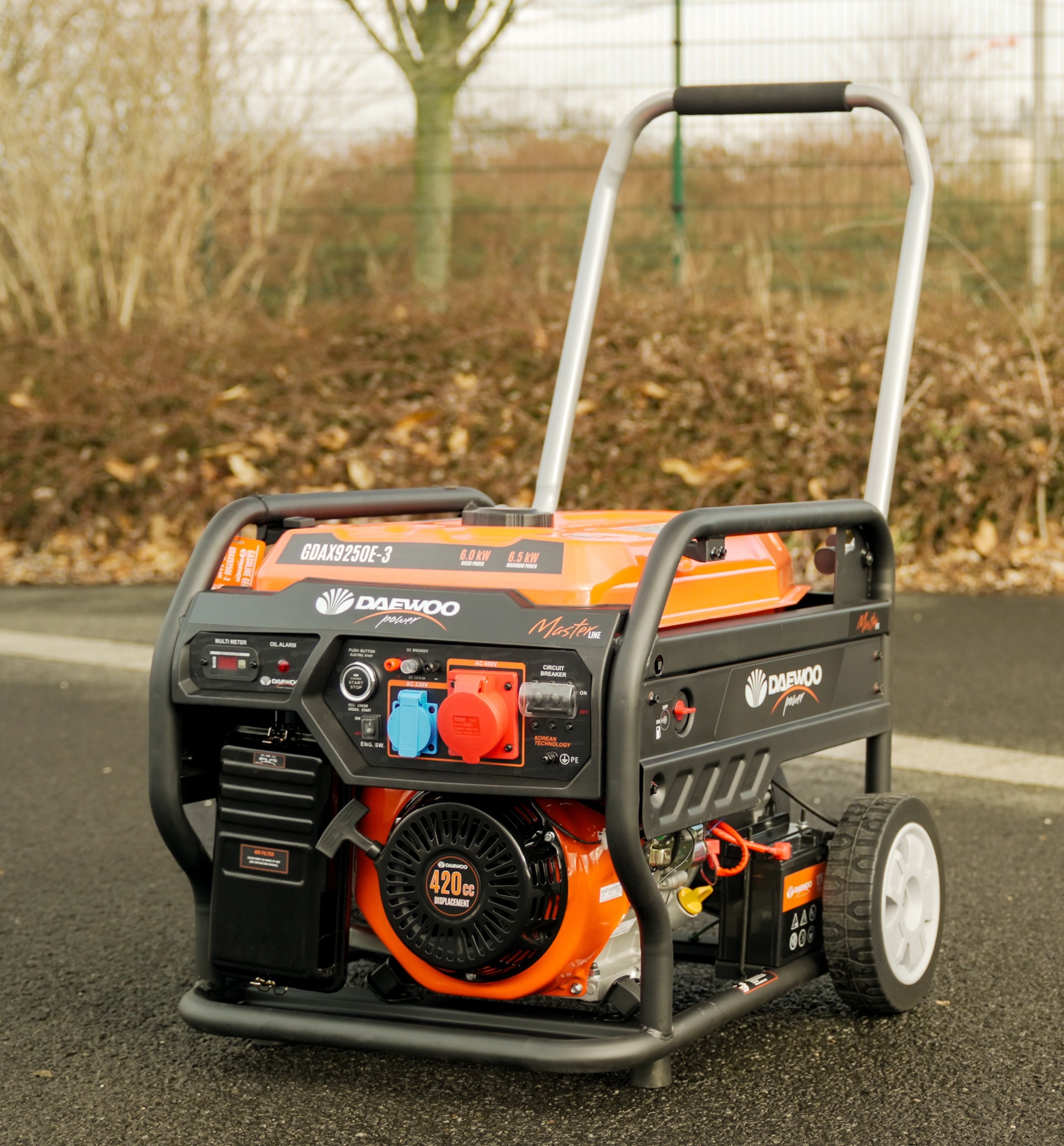 pedal stromgenerator Daewoo GDAX9250E-3 Stromgenerator 6,5 kW – 230/400 V Benzinaggregat mi