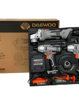 Daewoo Power Tool Set 4 v 1 – komplet akumulatorskega orodja za profesionalne potrebe