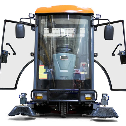 Kehrmaschine mit Kabine Graefer KM180-PRO inkl. Hochdruckreiniger