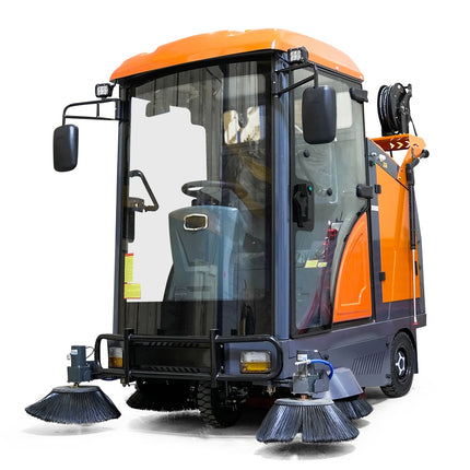 Kehrmaschine mit Kabine Graefer KM180-PRO inkl. Hochdruckreiniger