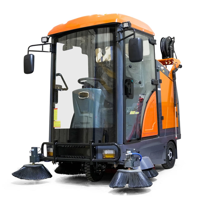 Kehrmaschine mit Kabine Graefer KM180-PRO inkl. Hochdruckreiniger
