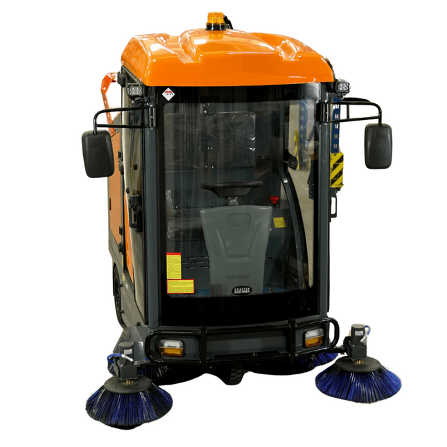Kehrmaschine mit Kabine Graefer KM180-PRO inkl. Hochdruckreiniger