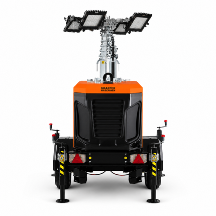Graefer Beta LED Πόλος φωτός 8,4 m | Υδραυλικά | 400.000 lumens | Στάδιο V Diesel | Ρυμουλκούμενο δρόμου | 200 ώρες αυτονομίας