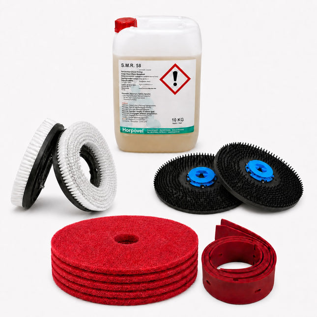 Set - Erstausstattung/ Komplettset für für Graefer SM125-PRO Aufsitz-Scheuersaugmaschine