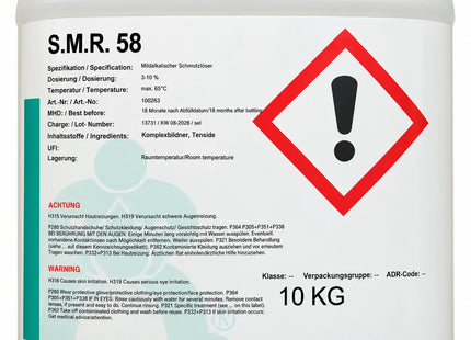 Horpovel S.M.R. 58 Reinigungsmittel für Scheuersaugmaschinen – 10 kg – Etikett