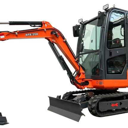 Mini escavadeira RTE-20A com motor Kubota D1105