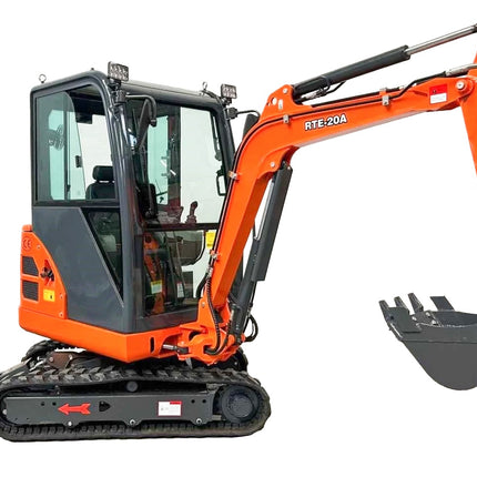 Mini escavadeira RTE-20A com motor Kubota D1105