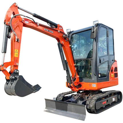 Mini escavadeira RTE-20A com motor Kubota D1105