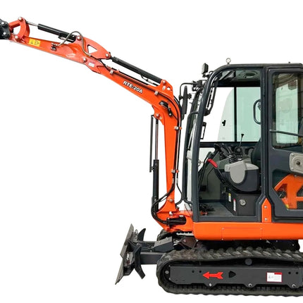 Mini escavadeira RTE-20A com motor Kubota D1105