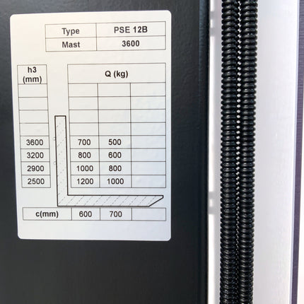 Noblelift PSE12B3600 electric forklift / lifting height 3,600mm / load capacity 1,200 kg