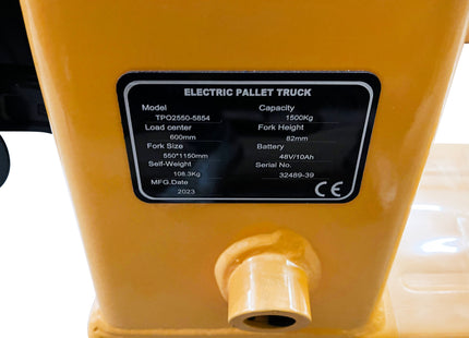 Elektrohubwagen RTE EPT15H 48V 10Ah, Tragkraft 2.000 kg, Gabellänge 1.150mm – Ansicht 6