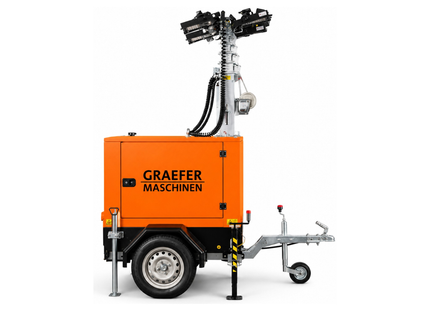 Graefer Alpha LED-Lichtmast 7,6 m, 4 × 320 W LED, Straßenanhänger, Stage V, 145 Stunden Autonomie – Ansicht 2