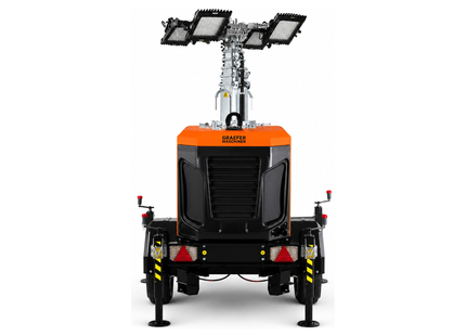 Graefer Beta LED Lichtmast 8,4 m, Hydraulisch, 400.000 Lumen, Stage V Diesel, Straßenanhänger, 200 h Autonomie – Ansicht 4