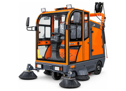 Kehrmaschine Graefer KM180-PRO mit Hochentleerung, Kabine & Hochdruckreiniger