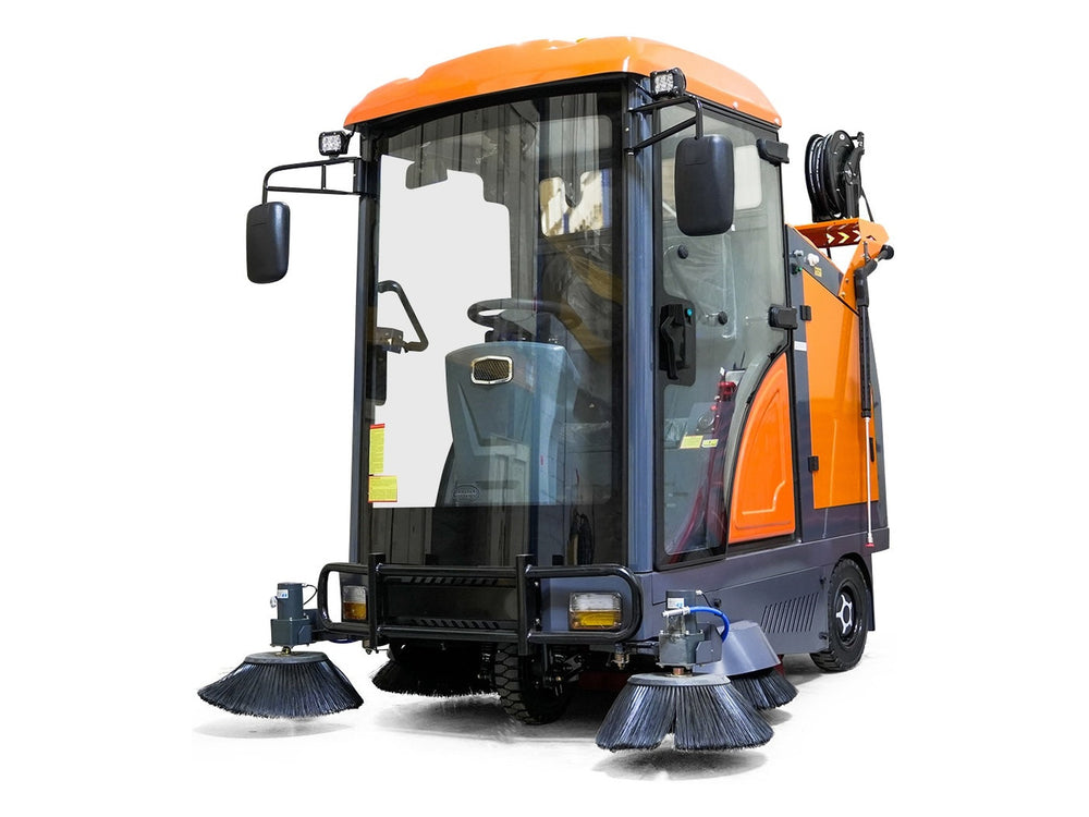 Kehrmaschine mit Kabine Graefer KM180-PRO inkl. Hochdruckreiniger