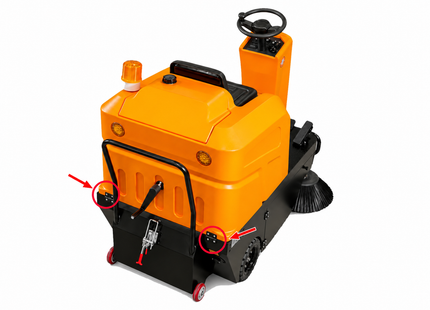 Scharnier (Sitzhaube) für Aufsitz-Kehrmaschine Graefer KM80-PRO / KM120-PRO / Daewoo DAS80 / Kremer KRYSZ4 – Ansicht 2