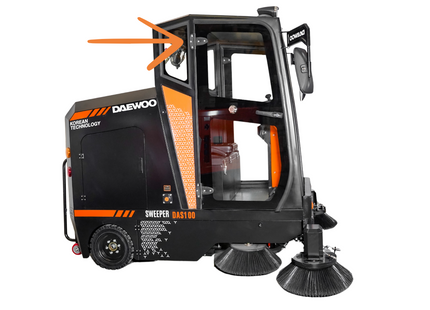 Türscharniere (2er-Set) für Kehrmaschine mit Kabine Daewoo DAS100 / Kremer KRS100 – Ansicht 2